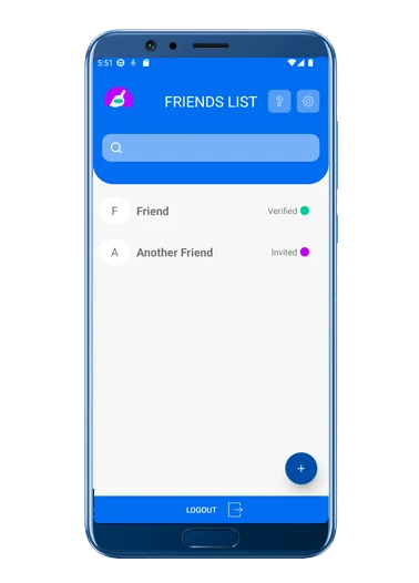Nahoft friends list screen