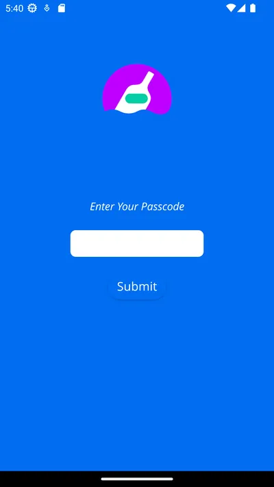 Passcode login screen